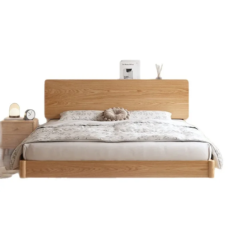 All solid wood 1.8 meters double bed 1 meter 1.5 meters home rental room single bed modern suspended master bedroom