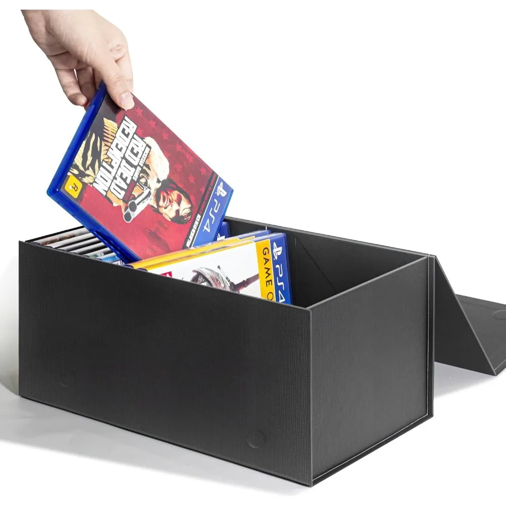 

Video game storage box, Blu ray storage box, magnetic video game box protective cover, can store up to 20 pieces