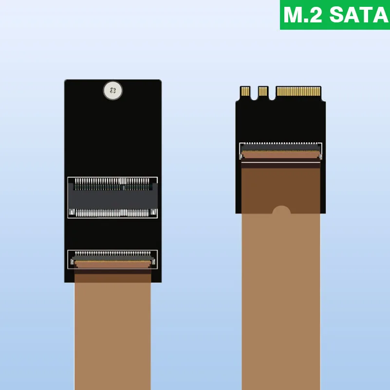 M.2 Nic Extension Cable A .E Key Compatible Interface Motherboard M2 Nic Extension Ngff Extension Cable 10CM 30CM