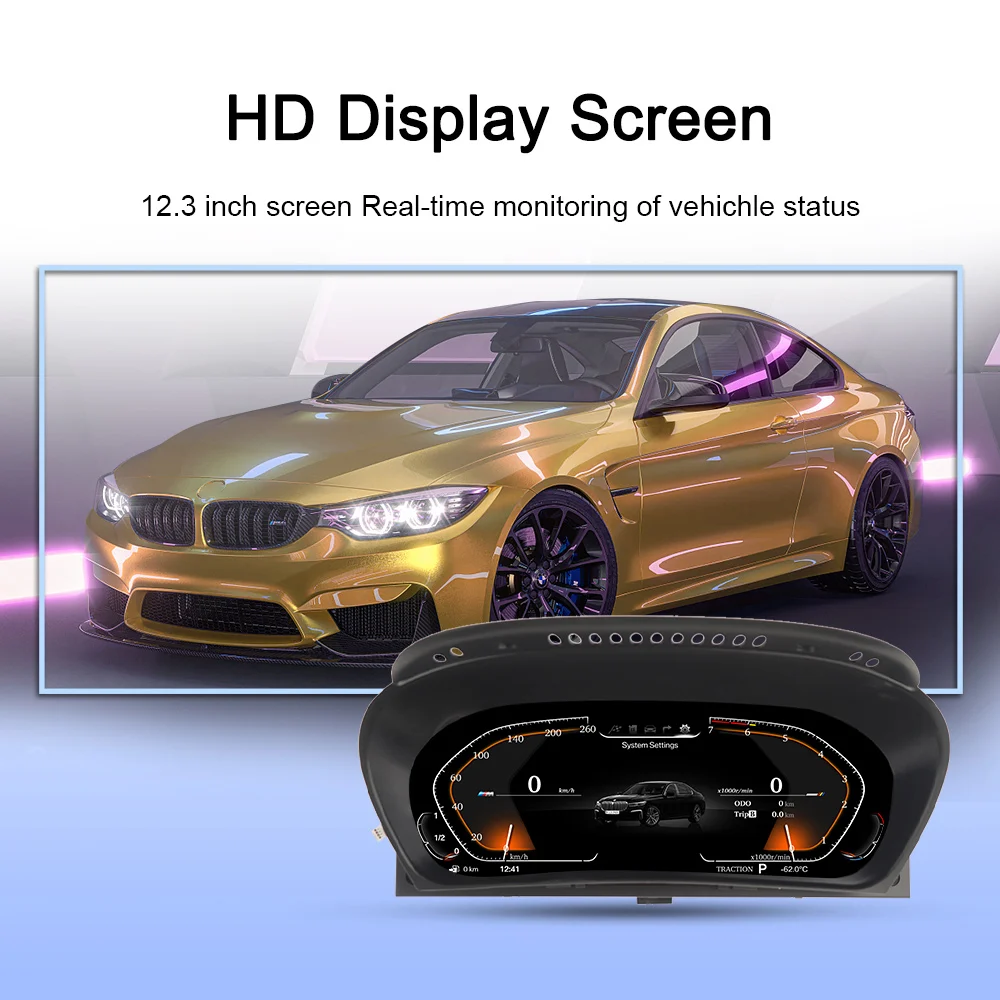 

for BMW X6 E71 X6 F16 2006-2017 Digital Cluster instrument 12.3" Linux Car LCD Dashboard Panel Virtual CockPit Speedometer