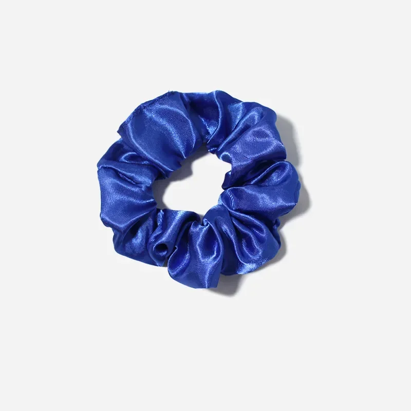 Nuovo francese retrò semplice testa a sfera intestino crasso cravatta per capelli solido vintage raso scrunchie elastico fatto a mano fasce