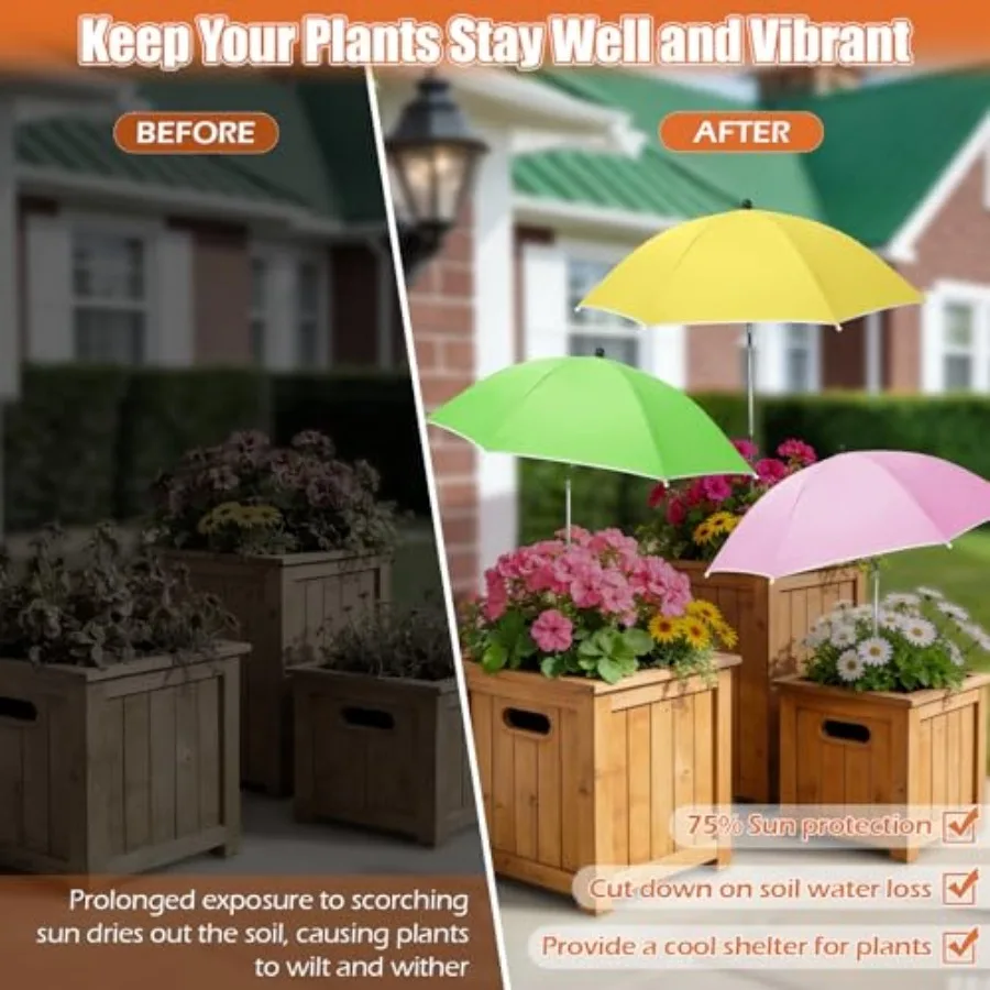 Plant Umbrellas for Outdoor Plants, Garden Umbrella Shade for Potted Plants and Garden Beds, Provide Shade to Defend Plants Fro