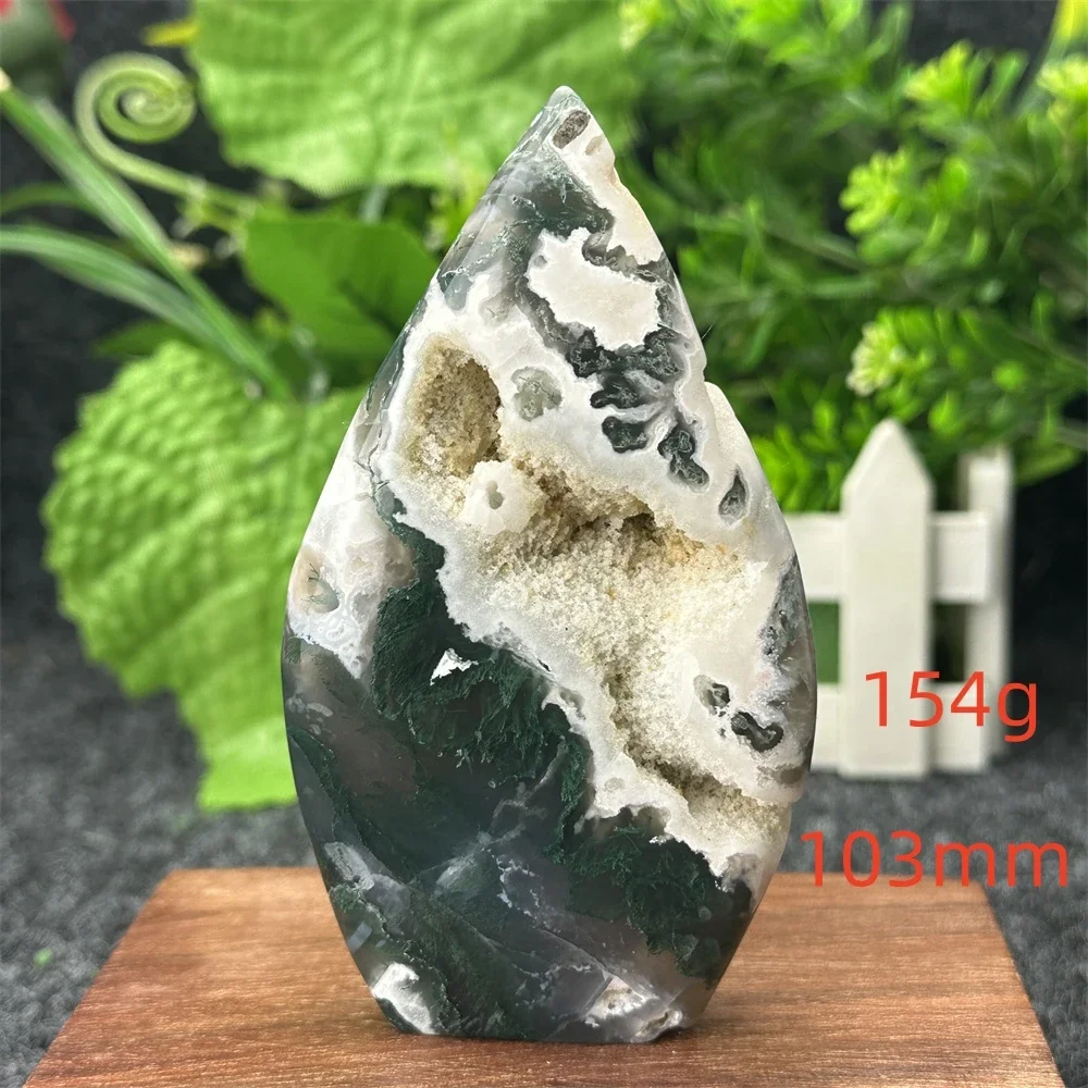 Natural Aquatic Agate Carved Leaves Free Torch Healing Feng Shui Altar Reiki Healing Crafts Holiday Gifts Home Decor