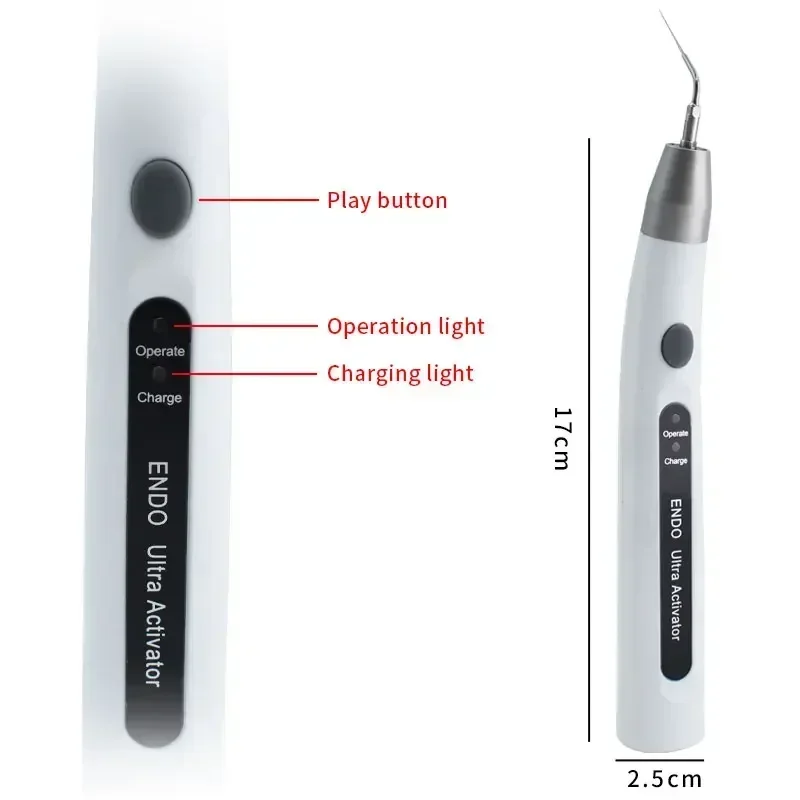 Wireless Dentals LED Cordless ultra sonic activators with 6pcs Tips USB chargeable Dentistry Sonic Activator for Endo Root Canal