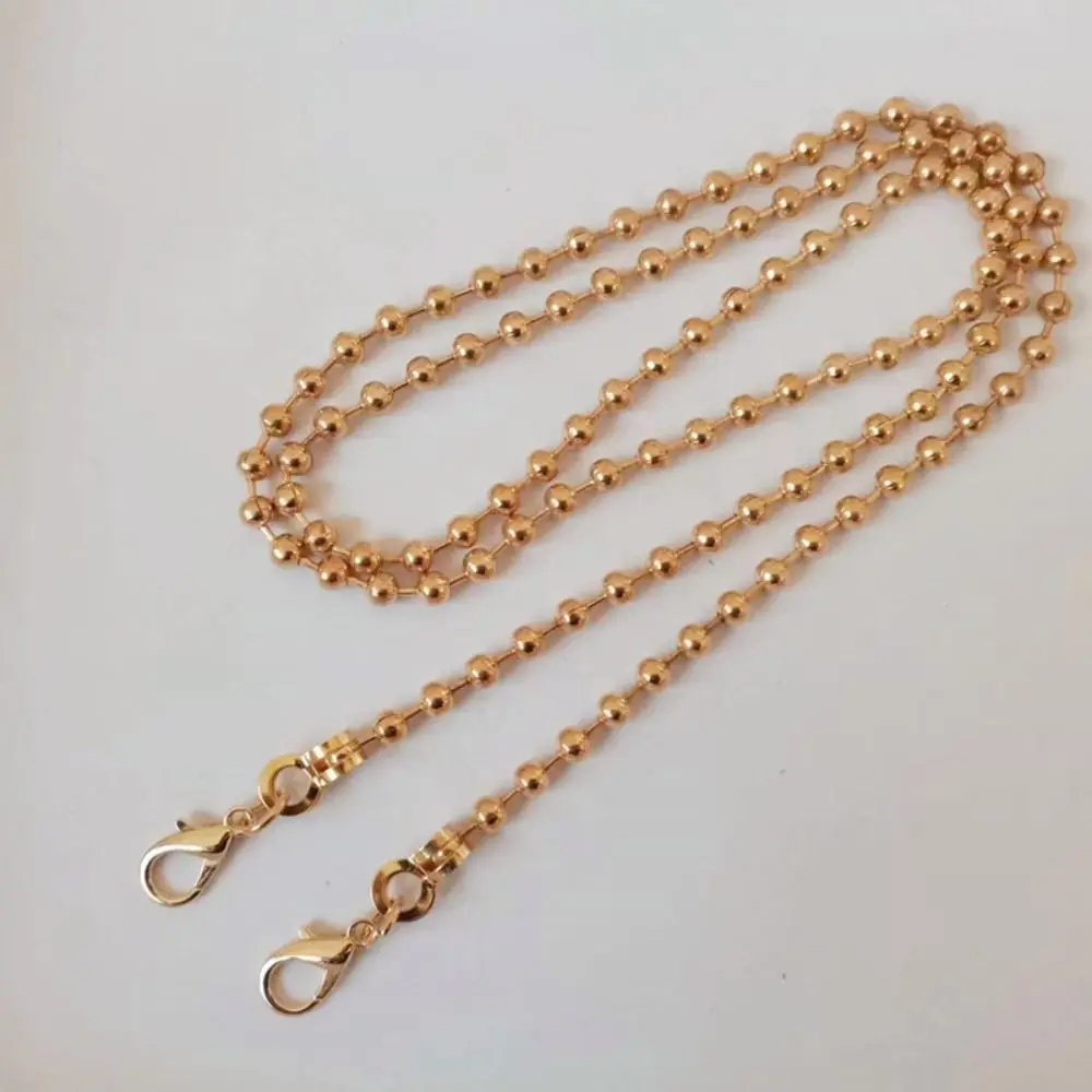 

Durable Replacement Beaded Bag Chain Trendy Luxury Metal Crossbody Chain Long Neck Hanging Phone Chain Bag Phone Accessories