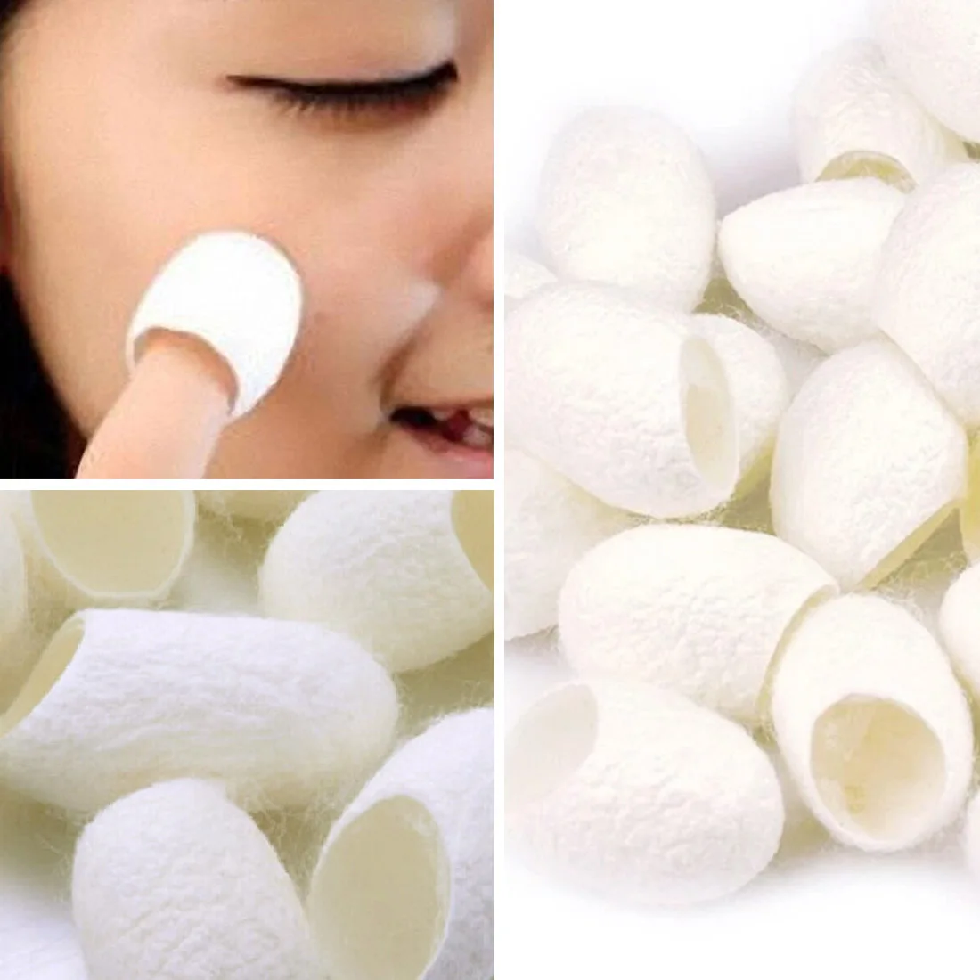 100Pcs Silkworm Balls Purifying Whitening Exfoliating Scrub Blackhead Remover Face Washing Natural Silk Cocoons Facial Skin Care