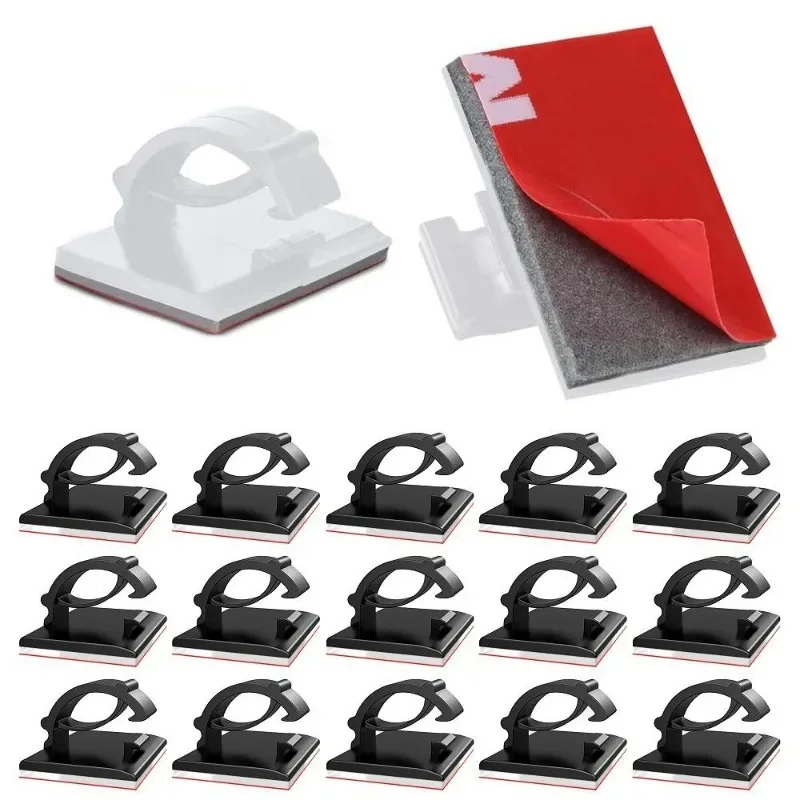 10-40Pcs High Quality Car Wire Tie Cable Clips Self-Adhesive Cable Driving Recorder Wire Management Wrap Cable Clamp Bracke