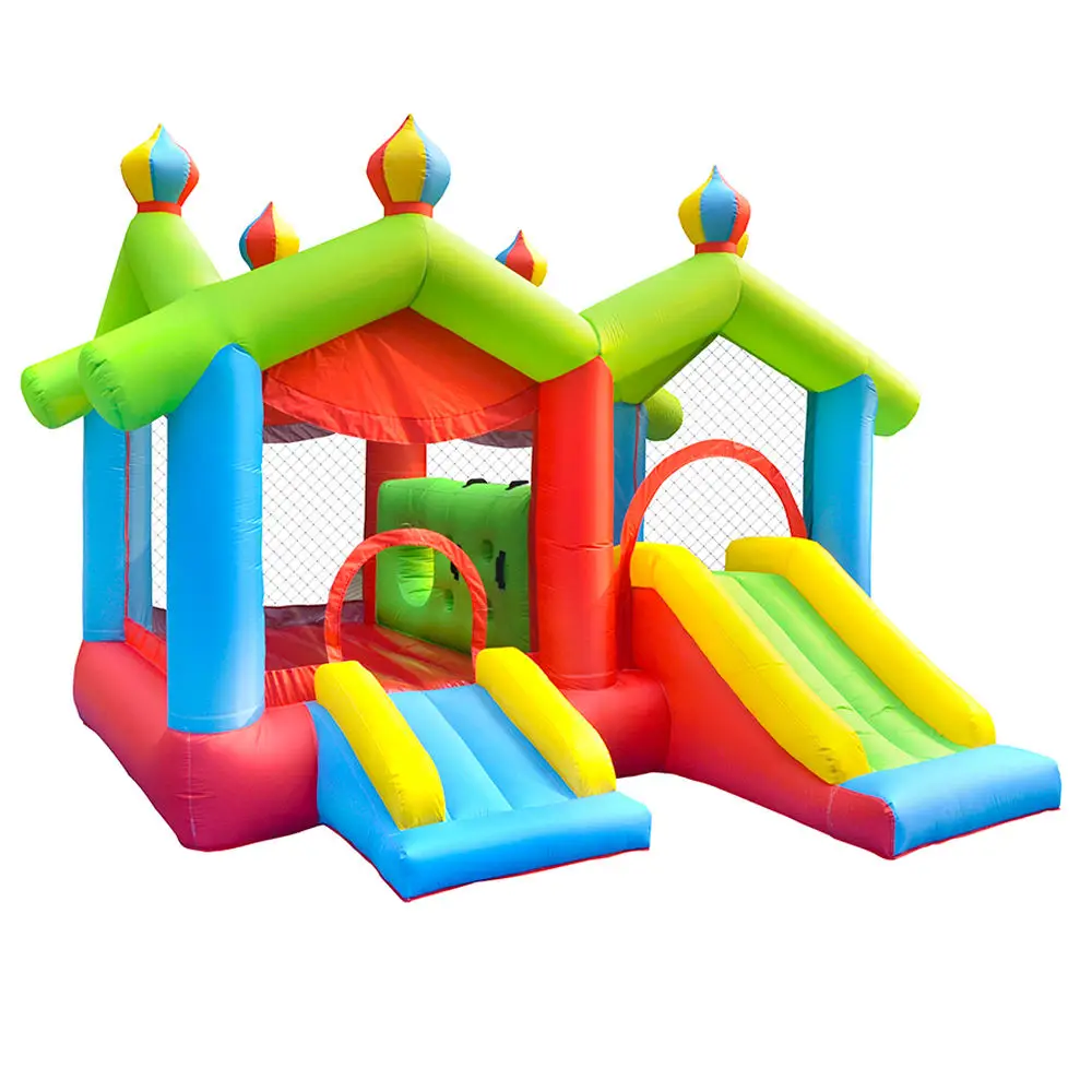 Children's inflatable trampoline, jump house, water slide combination, Oxford cloth inflatable castle with blower