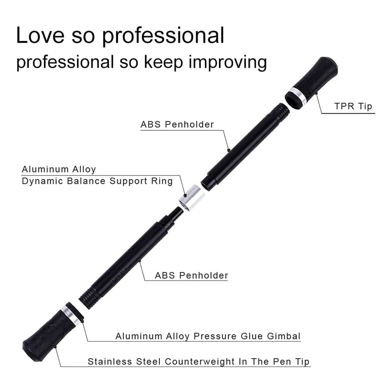 Hot TTKK Finger Pen Spinning Pens Mod Gaming Spinning Pens Flying Spinning Pen With Weighted Ball Finger Rotating Pen