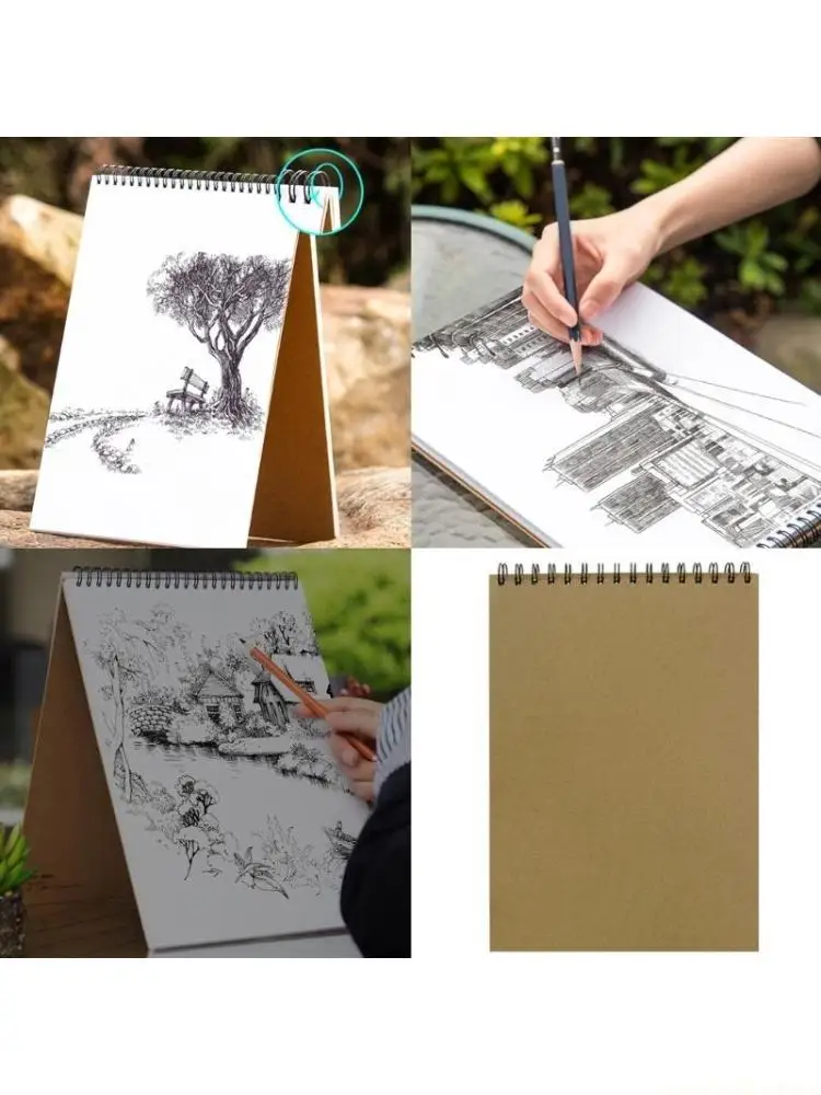 Sketch Pad 30 Sheets 150gsm Paper 210x292mm Sketch Book Twin Coil for Artist Beginner Adult Student