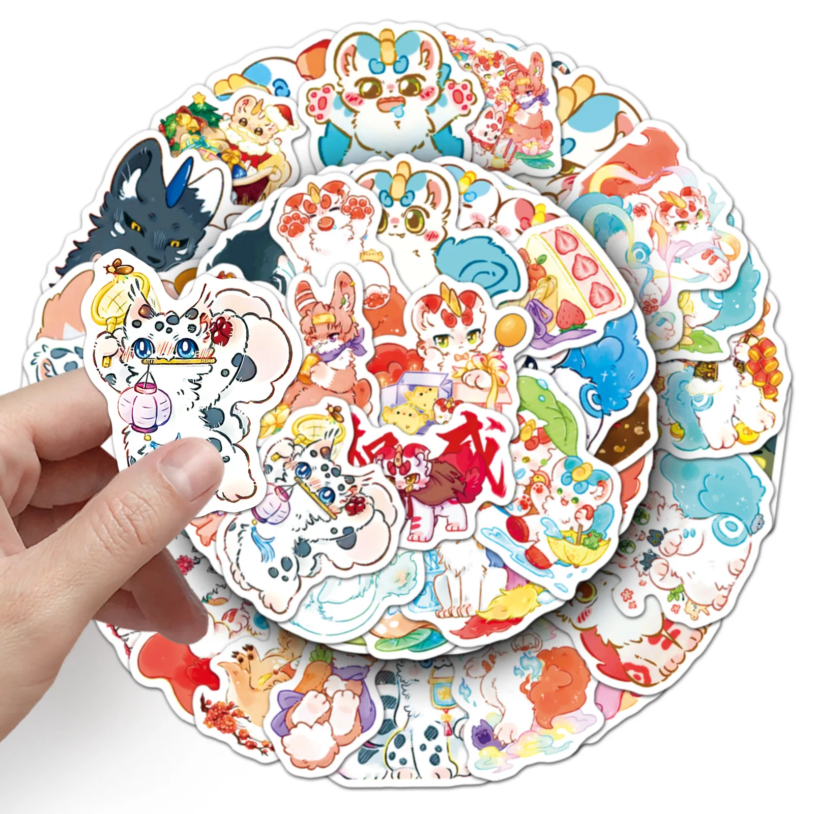 10/50PCS Fabulous Beasts Animation Aufkleber Cartoon Chinesische Mythologie Comics Graffiti Dekoration Notebook Mobile Gitarre Aufkleber