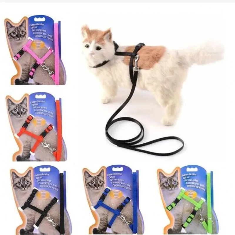 

Rabbit Cat Harness Collar with Leash Set H Shape Choke Puppy Kitten Harness for Escape-proof Small Dog Strap Collar for Pet