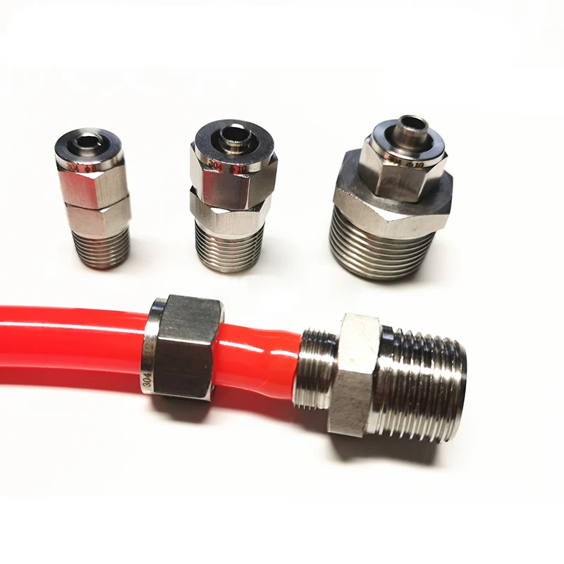 Pneumatic Fast twist Fitting OD 4/6/8/10/12mm Hose to 1/8''/1/4''/3/8''1/2'' Male Thread Quick Screw Joint Coupler Connector