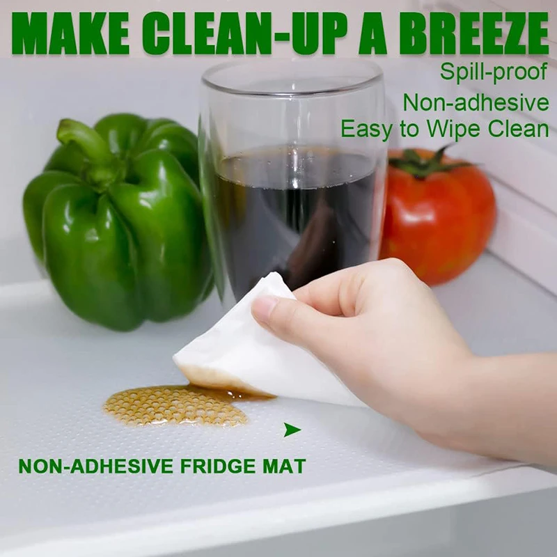 4PCS EVA Waterproof Refrigerator Mat Washable Mildew Kitchen Pad Anti-oil Cabinet Drawer Placemat Antifouling Shelves Liner Pad