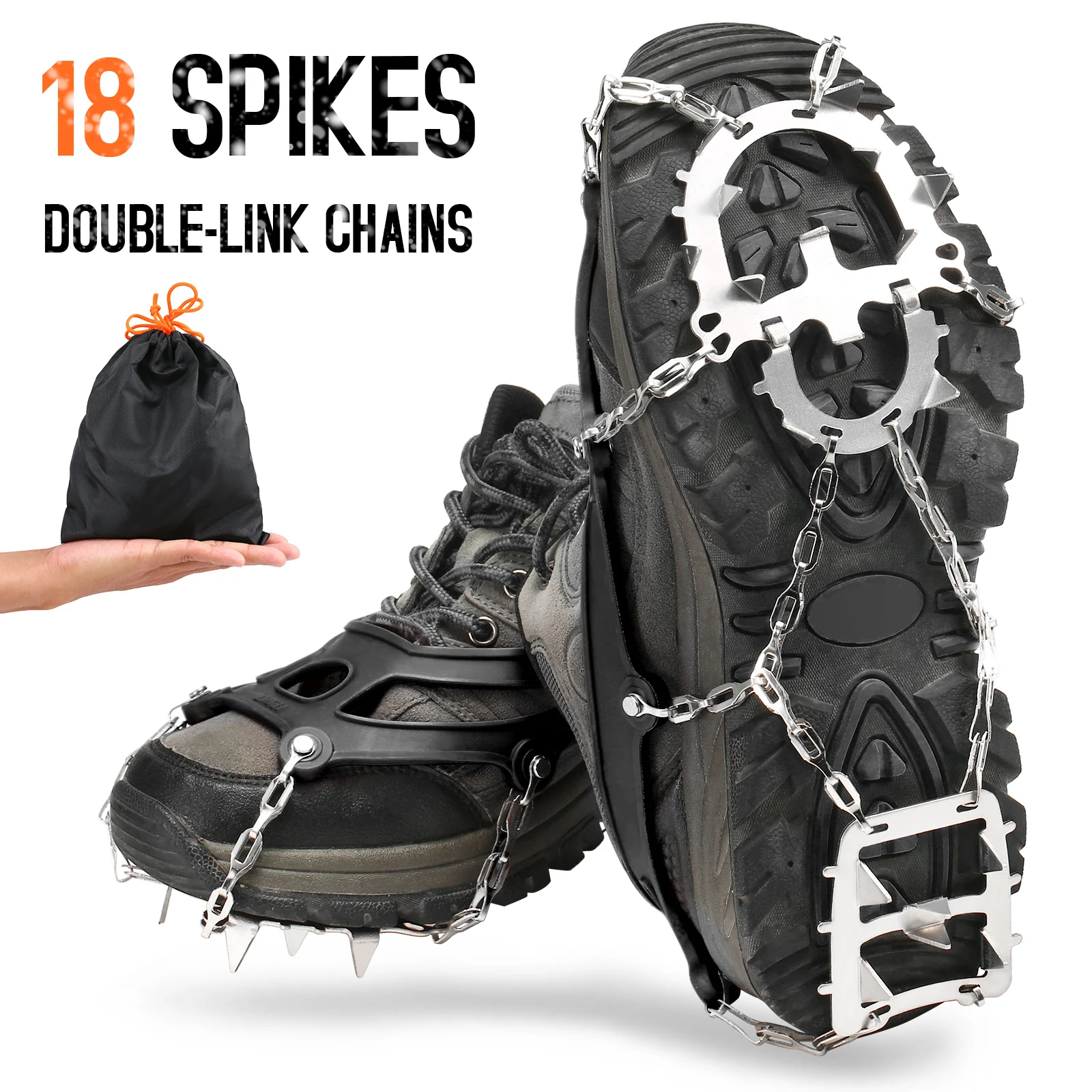 Crampons Extensibles Antidérapants Pour Chaussures – Idéaux Pour La Neige Et La Glace