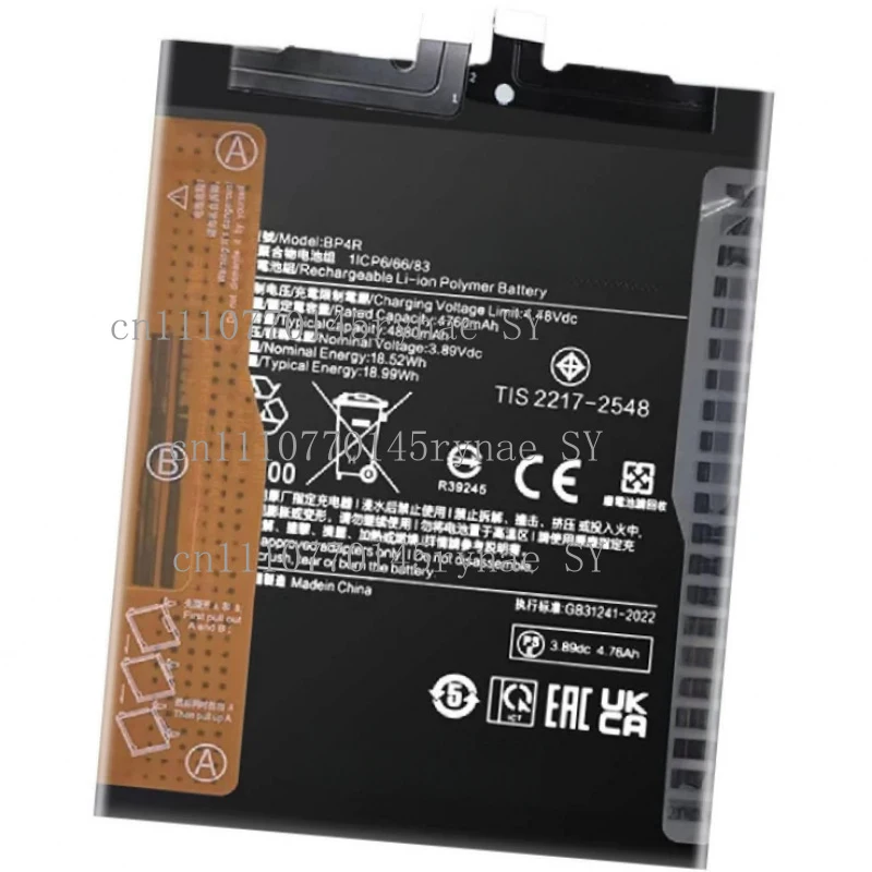 New Original BP4R Battery For Xiaomi 14 Pro 3.89V 4760mAh Li-Polymer Replacement Battery + Free Tools