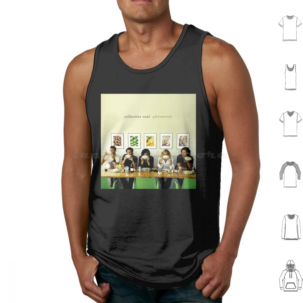 

Коллективная майка Soul-Afterwords с альбомом 2007, хлопковые майки с принтом Collective Soul American Band