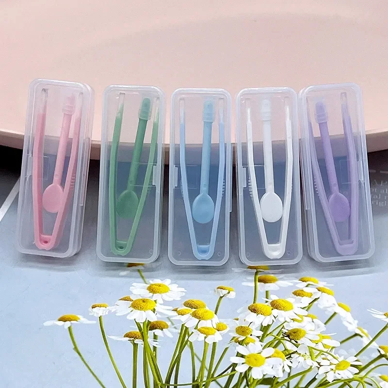 Women Colored Contact Lens Inserter Wearing Tool Tweezers Suction Stick Travel Kit for Eye Care Contact Lens Simple Accessories
