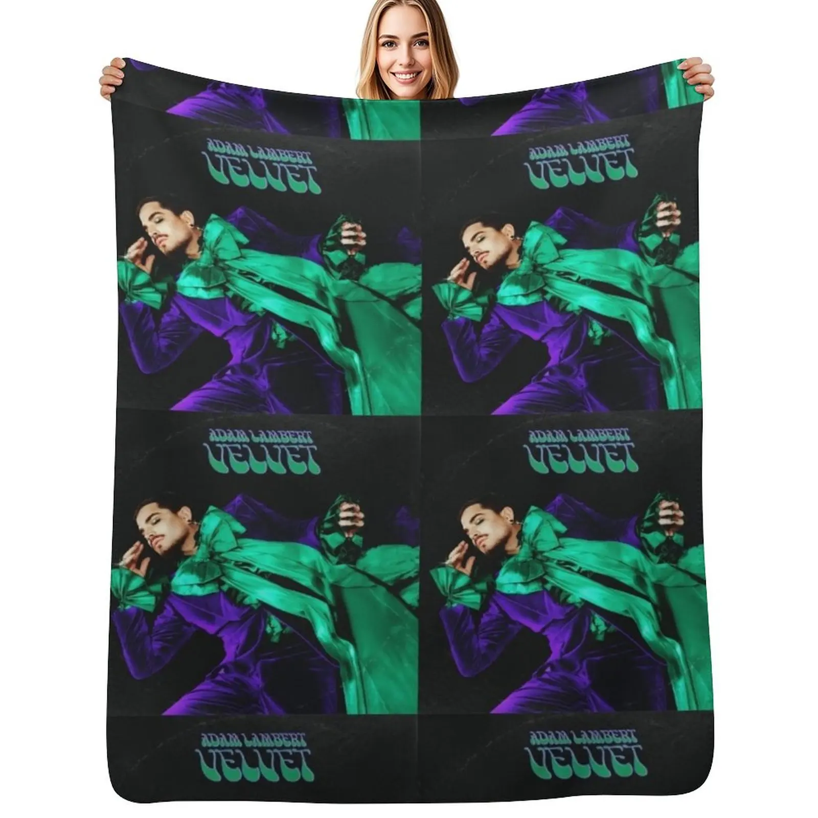 

Velvet Adam Lambert Throw Blanket warm for winter Heavy Tourist Hair Blankets