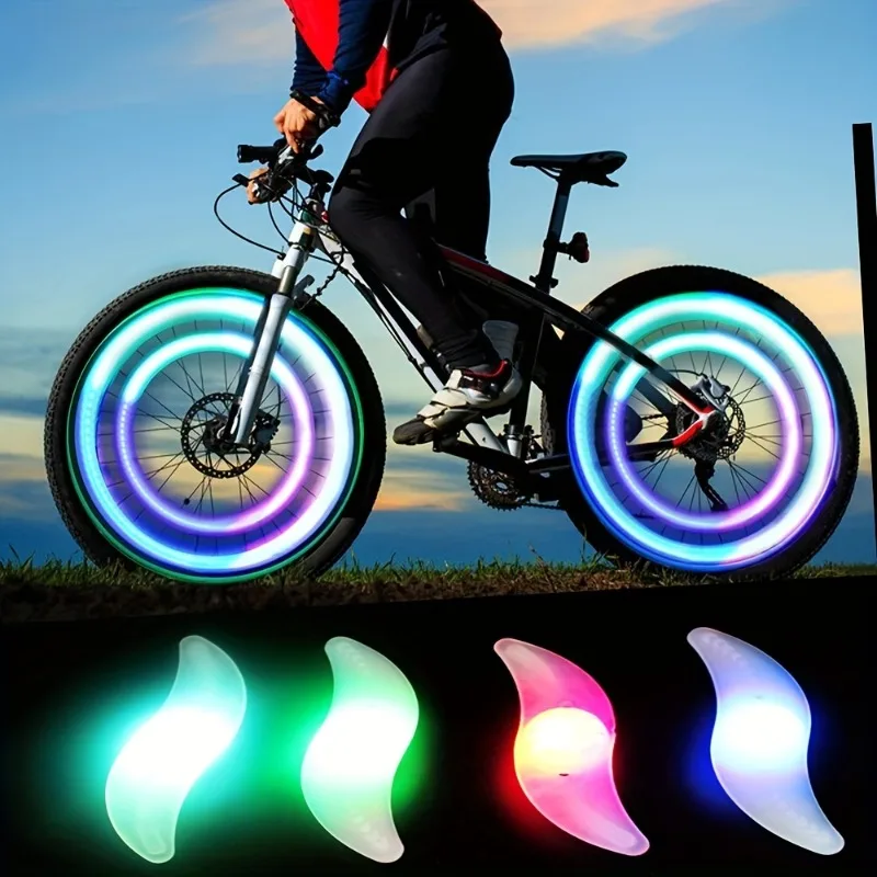 

LED Bicycle Wheel Spoke Light Colorful Waterproof MTB Balance Bicycle Tyre Tire Flash Lights Warning Cycling Lamp