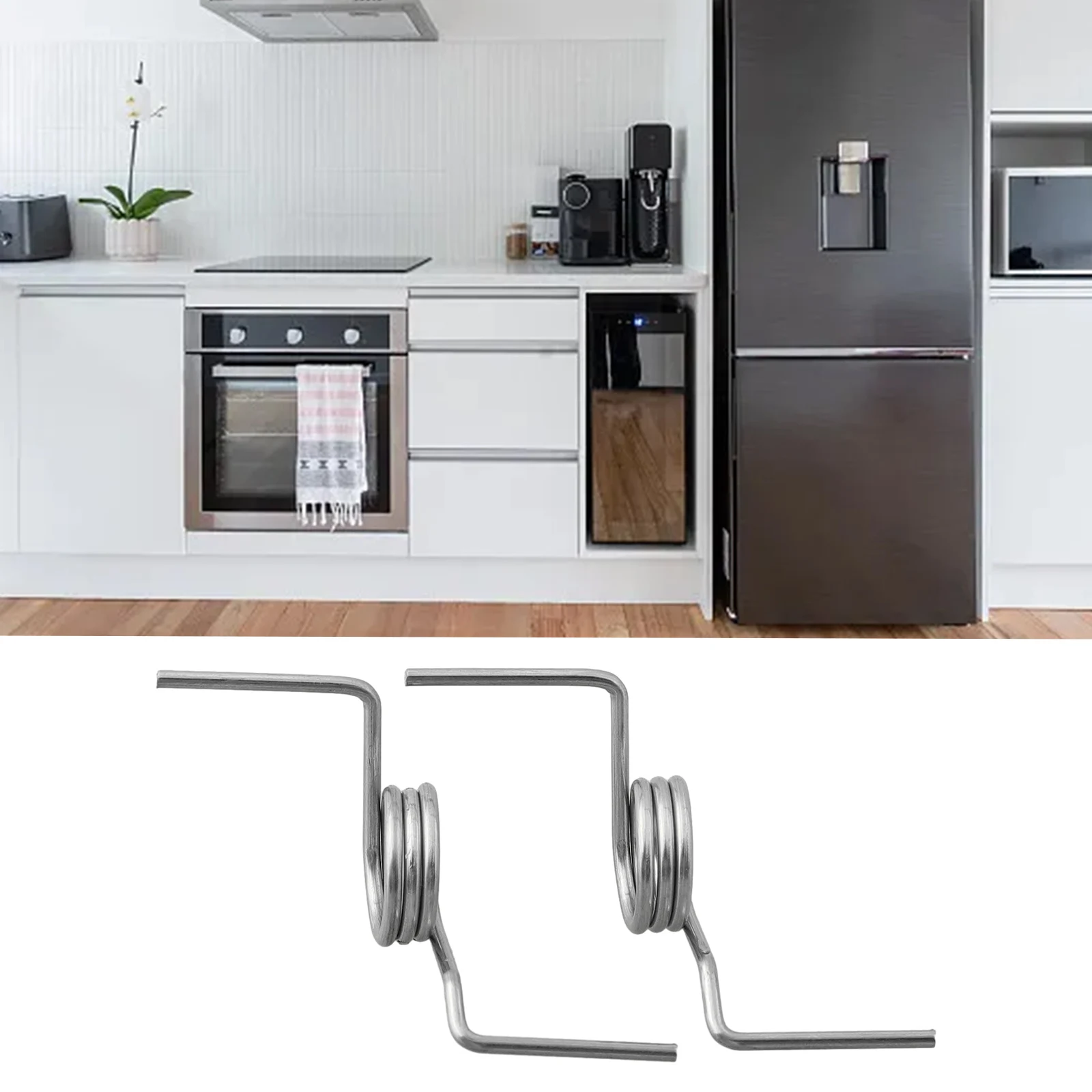 2PCS Refrigerator Door Spring Fridge Hinge Springs Replacement For Samsung DA81-01345B 5 Coils Baffle Strong Torsion Spring