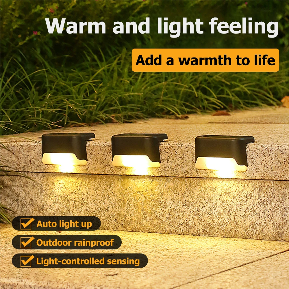 

Solar Lights Solar Step Lights Outdoor Waterproof Led Solar Power Garden Light Lamp decoration for Patio Stair Garden Yard Fence