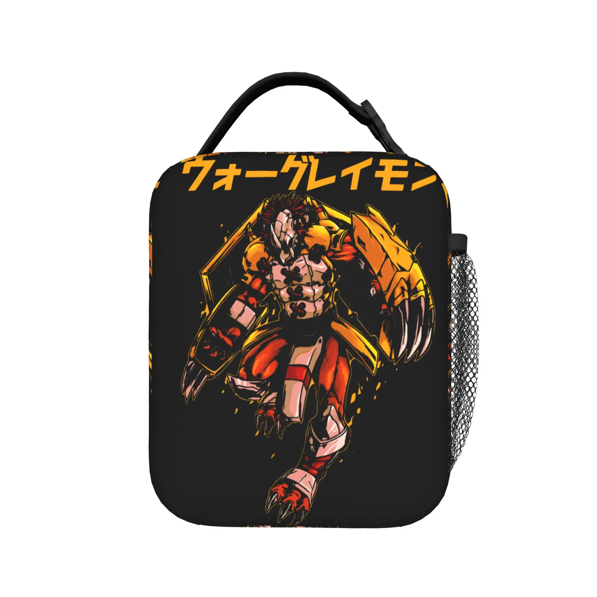 WarGreymon Dragon Monster Lunch Bag For Unisex Lunch Box Retro Travel Cooler Bag Portable Zipper Oxford Thermal Lunch Bags