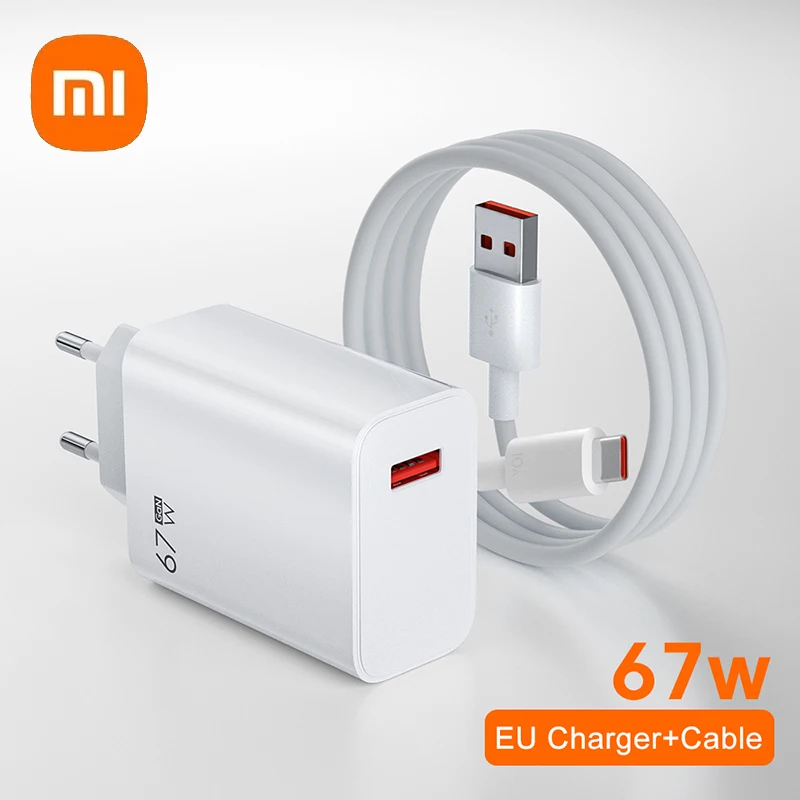 Xiaomi 67W Super Fast Charger USB Type-C PD Interface Charging Fast Charging Phone Charger For iPhone15 Samsung Huawei Data Line