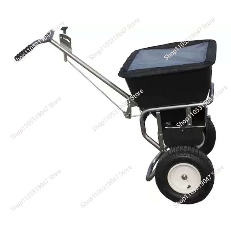 Seeding cart, fertilizer applicator, seeder, de-icing agent, lawn fertilization cart, garden maintenance, de-icing salt, seeding