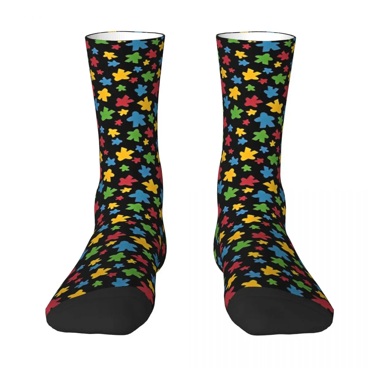 Dark Meeple Pattern Socks gamer Fashion Stockings Autumn Non-Slip Men Socks Warm Soft Pattern Running Socks