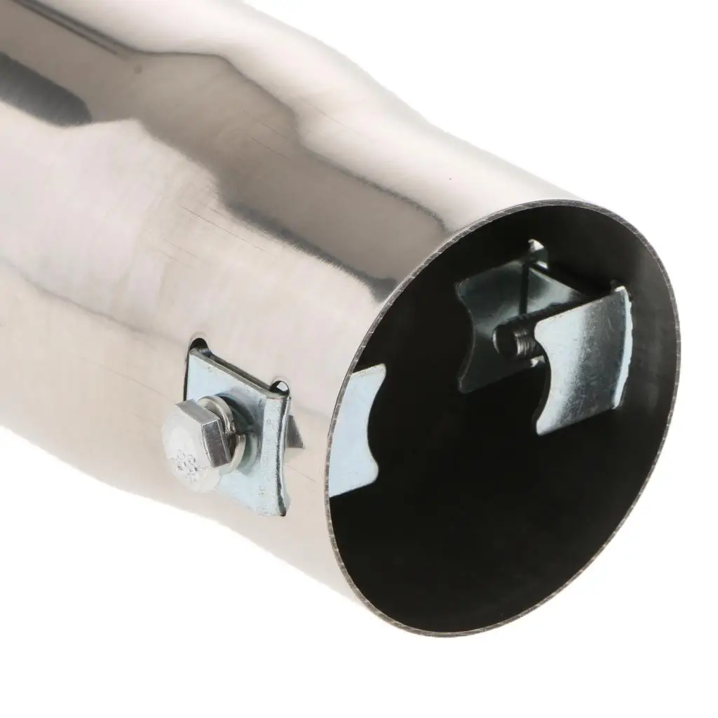 1PC 30-50mm Inlet Stainless Steel Exhaust Pipe Trim Car Tip Tail Muffler Tail Throat Silver for Universal Auto Styling - view 5