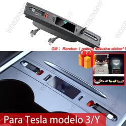 Para Tesla Model 3 Y 2023 27W cargador rÃĄpido USB Shunt Hub estaciÃģn de acoplamiento inteligente adaptador de coche divisor alimentado extensiÃģn regalo