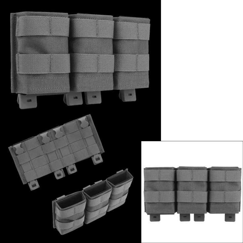 

FAST 5.56 Triple Mag Pouch (Medium) | Quick Release MOLLE Compatible Magazine Holder | For Hunting Exploration Accessories