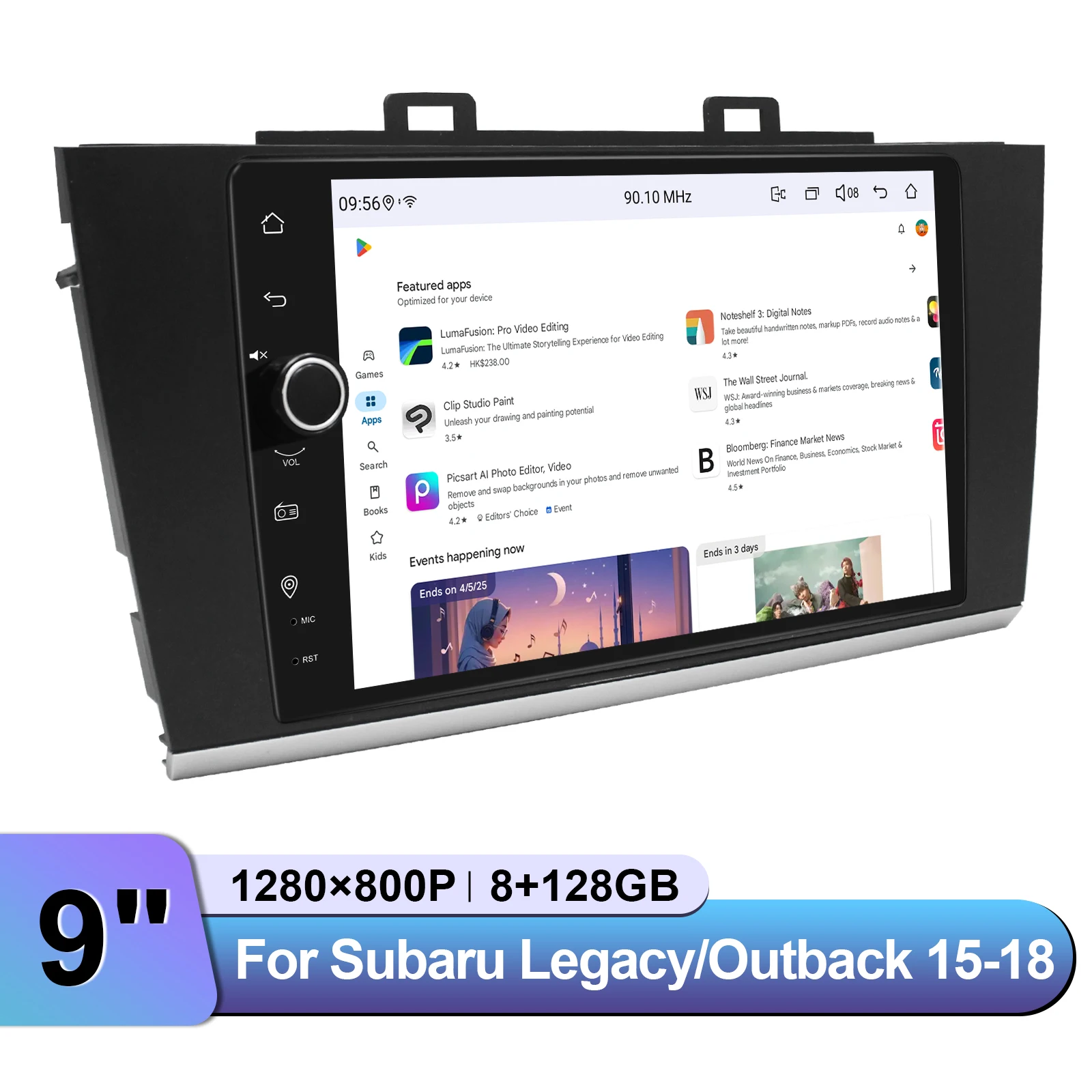 JOYING راديو السيارة ستيريو رئيس وحدة مشغل وسائط متعددة لسوبارو ليجاسي Outback 2015 2016 2017 2018 دعم هارمان كاردون أمبير #5