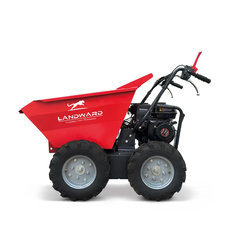 Carrinho de rodas motorizado personalizado, 4x4 Wheel Barrow Mini Dumper 250kg, poder de construção de alta qualidade