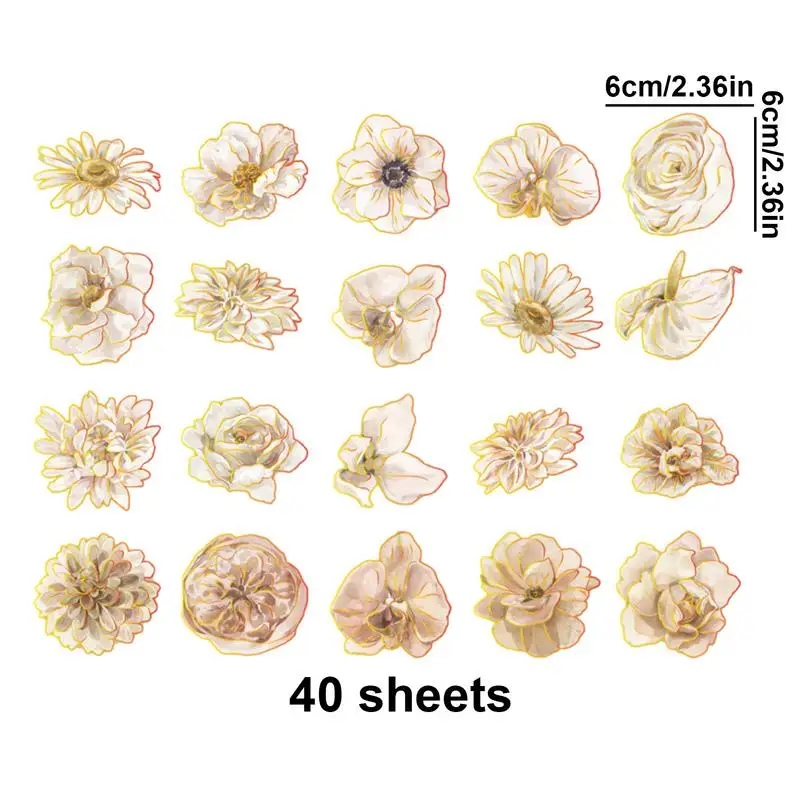 สติกเกอร์วินเทจสำหรับ stiker Journal วารสาร stiker Buku kliping ดอกไม้ผีเสื้อรูปลอกย้อนยุคงานฝีมือ DIY อัลบัมภาพ