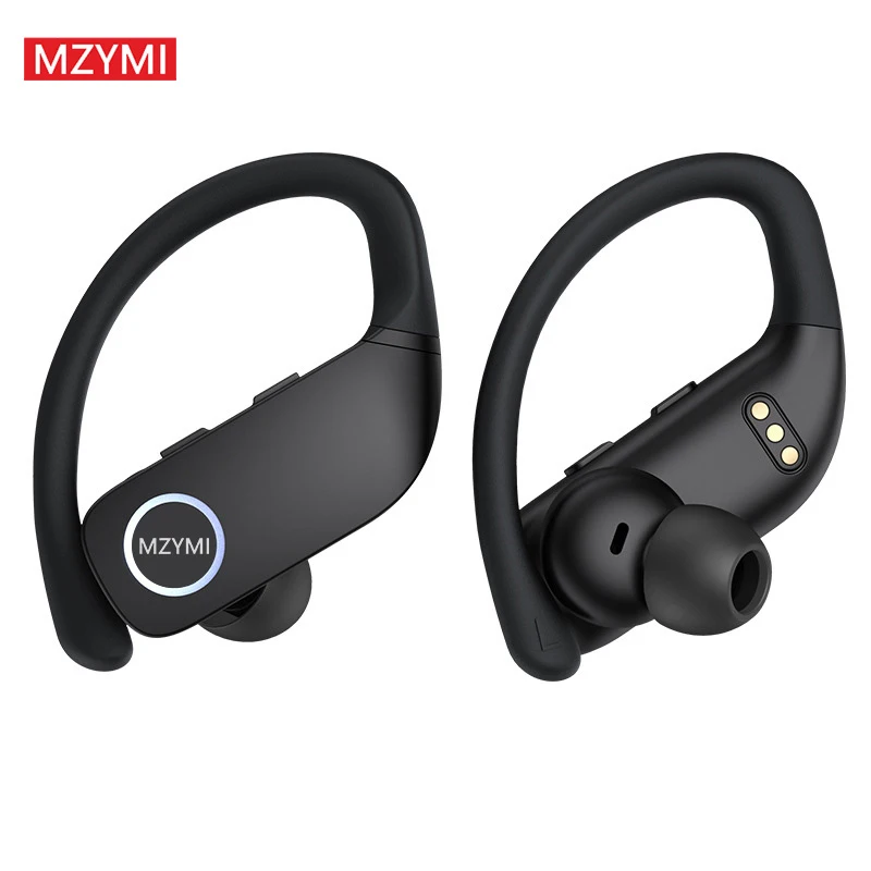 MZYMI-Z9 TWS Fones De Ouvido Sem Fio Com Display LED, Fone De Ouvido Bluetooth, Gancho De Ouvido, À Prova D' Água Esporte Headset, Touch Control Fones De Ouvido