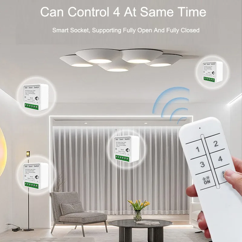 Interruptor inteligente eWelink Easylink con Wifi, Control remoto inalámbrico, controlador de temporizador, funciona con Smart Life, Alexa, Alice, Google Home