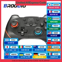 BROODIO Mandos para Switch, Mando Switch Inalámbrico para Switch/OLED/Lite/Pro con Función Wake, Mandos Bluetooth Mando Pro Controller Mando pc con Gyro Axis/Dual Shock/ Función Turbo y Captura de pantalla