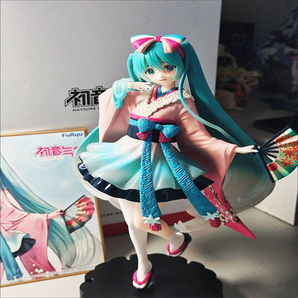 Em estoque vocaloid hatsune miku novo tóquio quimono pvc anime figuras de ação modelo brinquedos colecionáveis presentes