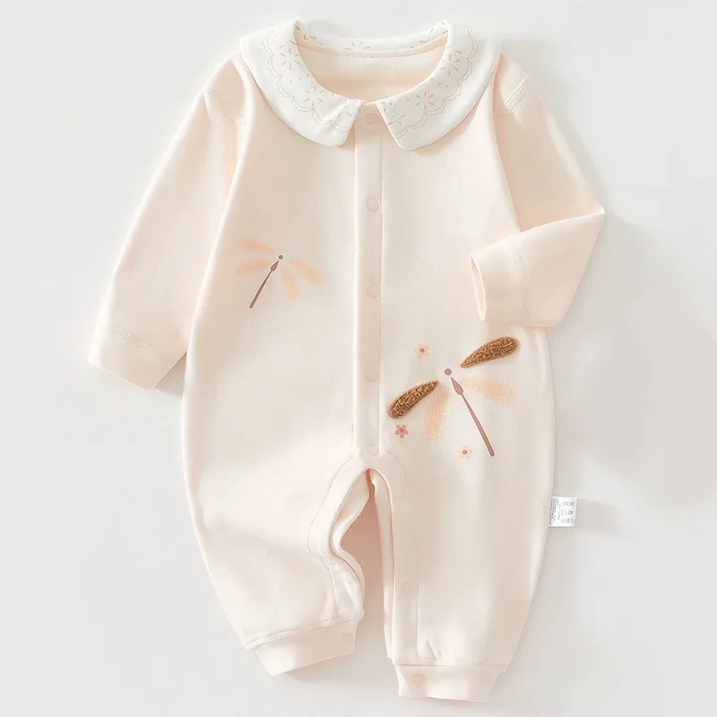 

Spring Autumn Infant Girl Boy Clothes Korean Cartoon Cute Peter Pan Collar Cotton Long Sleeve Jumpsuits Baby Newborn Items B263