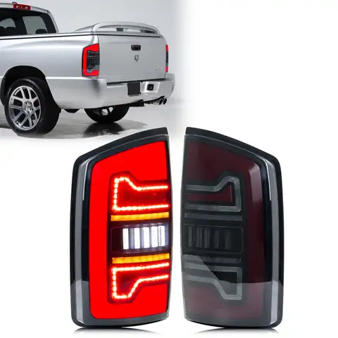 LED Tail Lights for Dodge Ram 2006 2007 2008 1500 2500 3500 Sequential Turn Signal Rear Lamps Assembly [Not Fit 2002-2005]