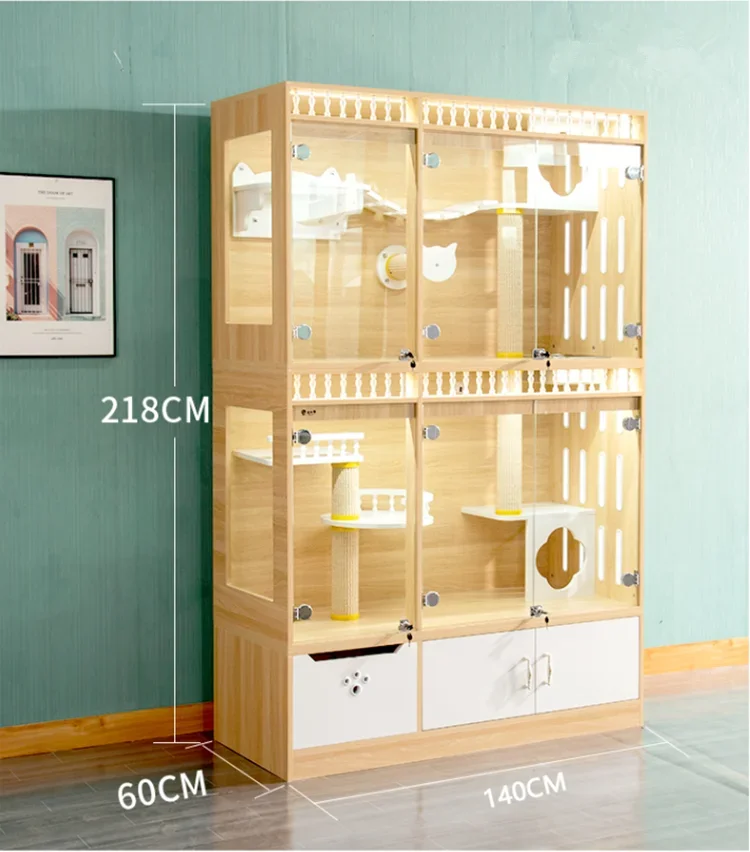 

-2023 New Trending Pet Products Cat Condo Cat Villa Large House Luxury Cat Cabinet
