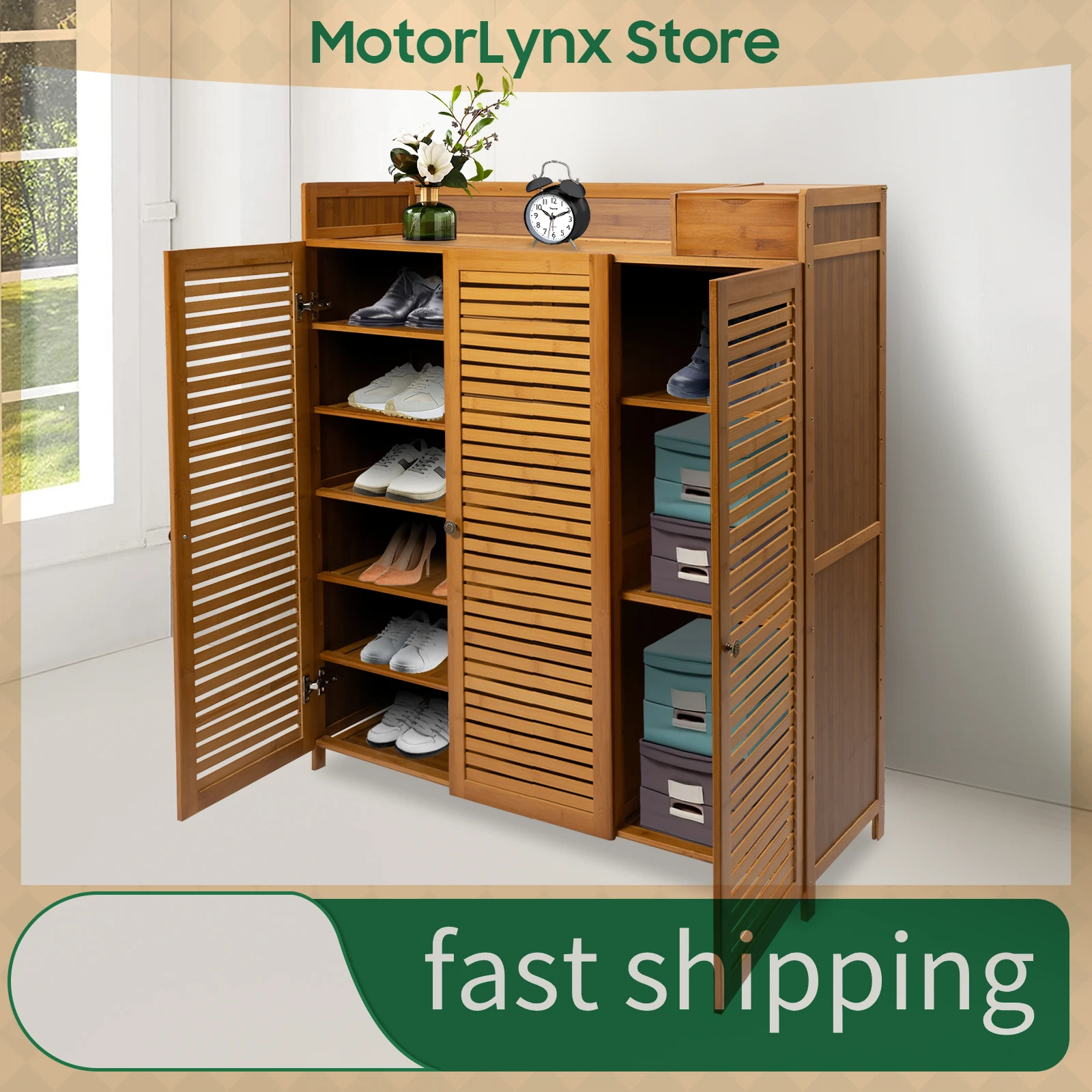 

Шкаф для обуви с дверцей Трехдверный, семихуровневый блок для хранения обуви Размеры: 98×32×115 см