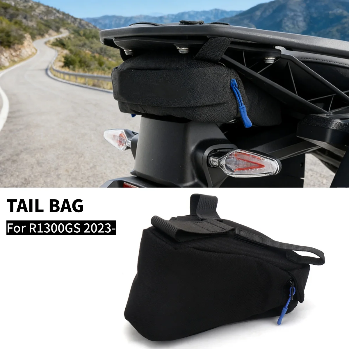 

2023 2024 2025 For BMW R1300GS R 1300 GS 1300 r1300gs Motorcycle Tail Bag Rear Seat Bags Tool Phone Storage Pack Black Tailbag