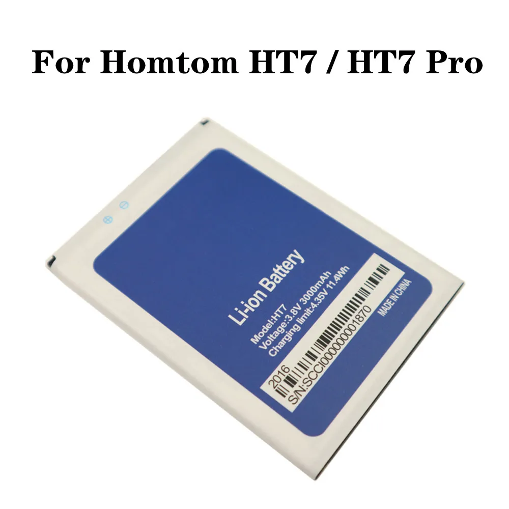 

HT7 Battery For Homtom HT7 & HT7 PRO Mobile Phone 3000mAh High Capacity Lithium Replacement Batteries