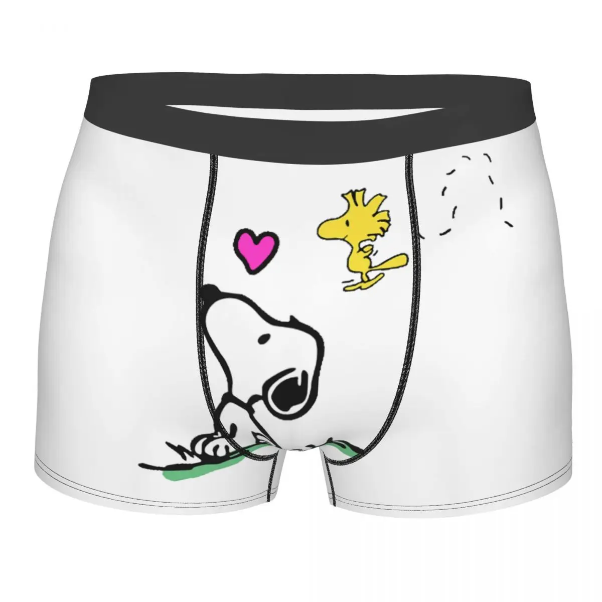 

Manga Snoopy Woodstock Boxer Shorts Men 3D Printed Male Soft Animation Dog Underwear Panties Briefs