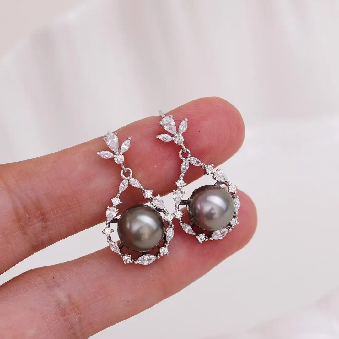 

Серьги из стерлингового серебра 925 пробы, базовые крепления, крепления для ювелирных изделий, фурнитура, аксессуары для жемчуга 9-10 мм, 3 пары/лот