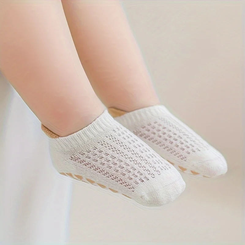 Chaussettes en coton coordonnantes pour bébé garçon et fille, 3 paires, douces, fines, coupe basse, confortables, respirantes, en maille, pour enfants, nouveau-nés, nourrissons