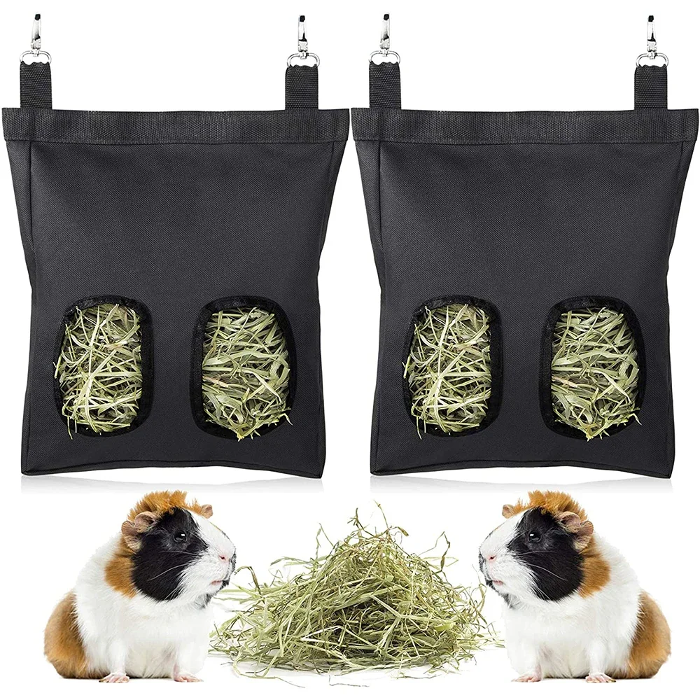 

Small Animal Hanging Hay Feeder Bag - 600D Oxford Cloth Hay Storage for Rabbits, Guinea Pigs & Pet Feeding